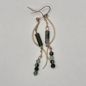 Elegant Green Beaded Earrings